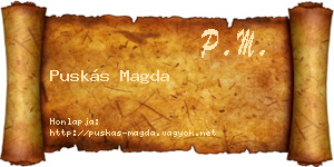 Puskás Magda névjegykártya
